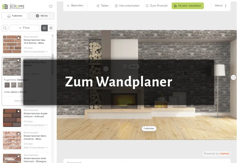 Riemchenwerk Wandplaner